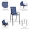 Flash Furniture 4PK Navy Outdoor Barstools with Flex Material 4-JJ-092H-NV-GG - alternate 3